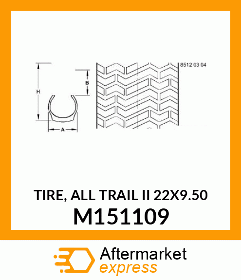 TIRE, ALL TRAIL II 22X9.50 M151109