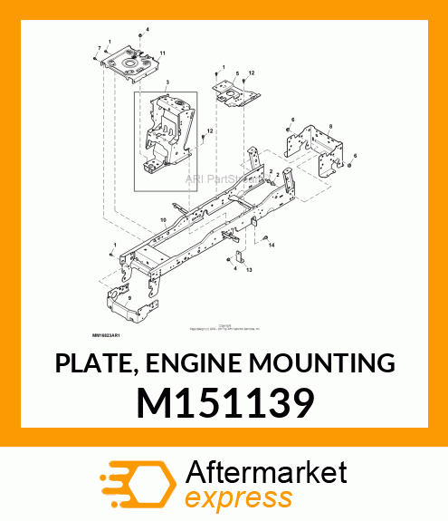 PLATE, ENGINE MOUNTING M151139