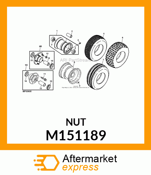 NUT, WHEEL 7/16 UNF2B M151189