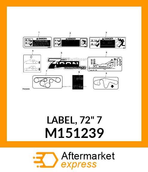 LABEL, 72" 7 M151239