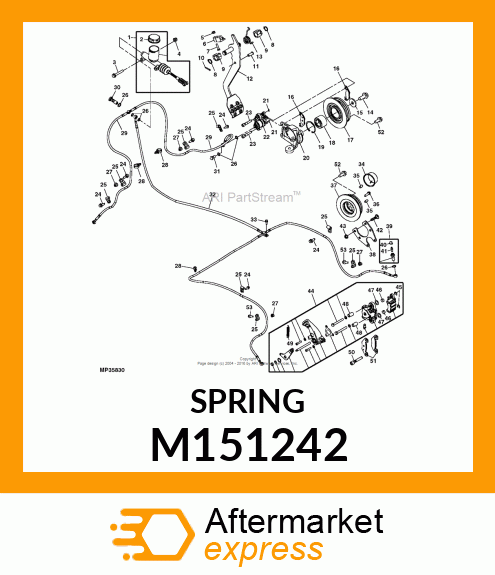 SPRING, TORSION BRAKE PEDAL RETURN M151242