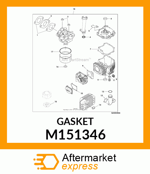 GASKET, GASKET, PIPE INTAKE M151346