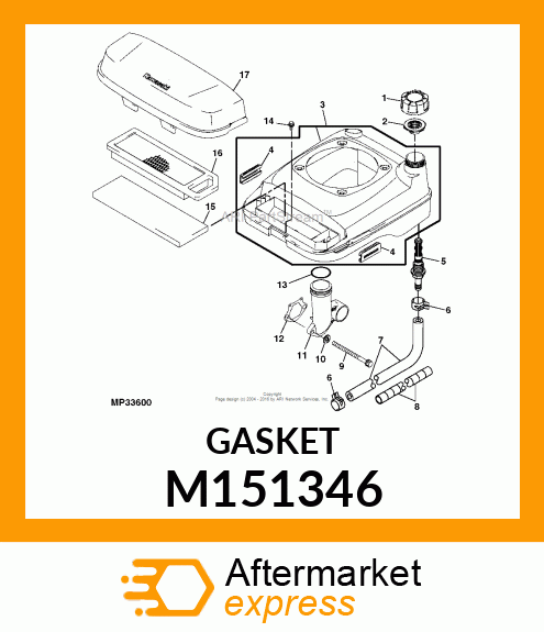 GASKET, GASKET, PIPE INTAKE M151346