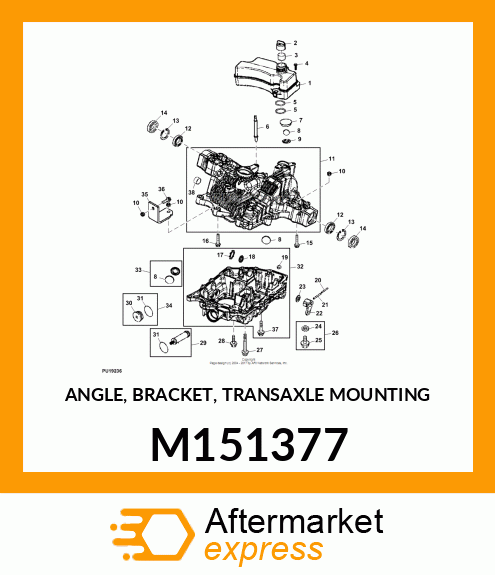 ANGLE, BRACKET, TRANSAXLE MOUNTING M151377