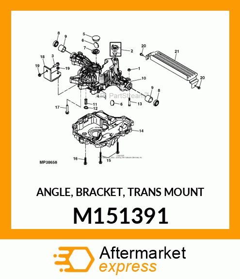 ANGLE, BRACKET, TRANS MOUNT M151391