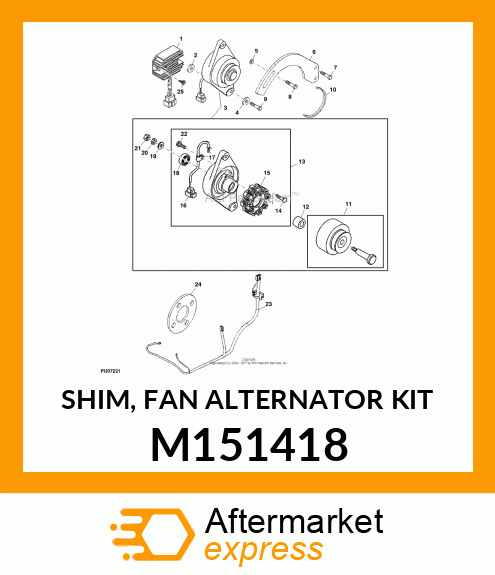 SHIM, FAN ALTERNATOR KIT M151418