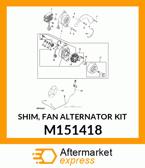 SHIM, FAN ALTERNATOR KIT M151418