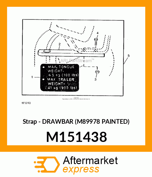 Strap - DRAWBAR (M89978 PAINTED) M151438