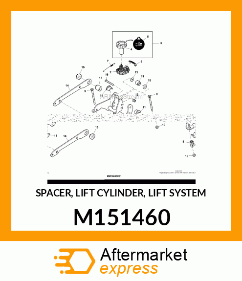 SPACER, LIFT CYLINDER, LIFT SYSTEM M151460