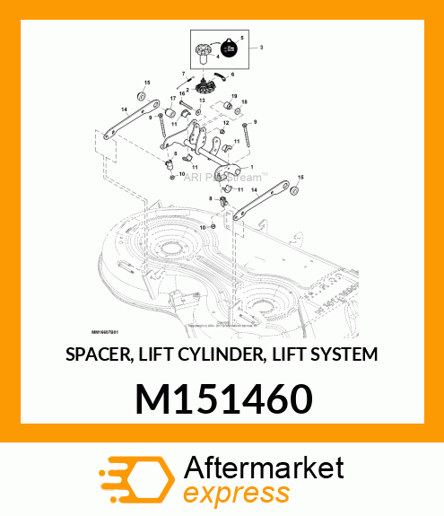 SPACER, LIFT CYLINDER, LIFT SYSTEM M151460