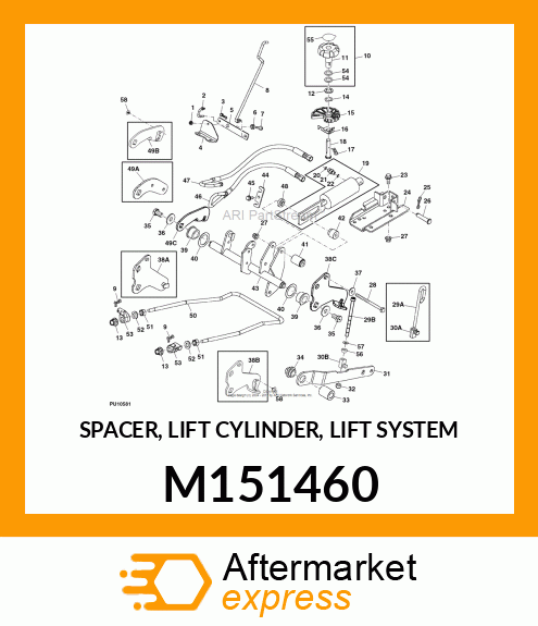 SPACER, LIFT CYLINDER, LIFT SYSTEM M151460