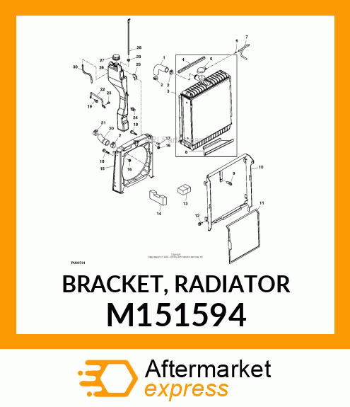 BRACKET, RADIATOR M151594