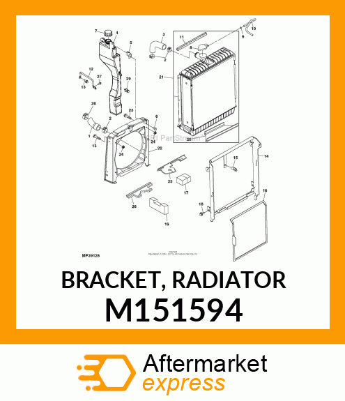 BRACKET, RADIATOR M151594