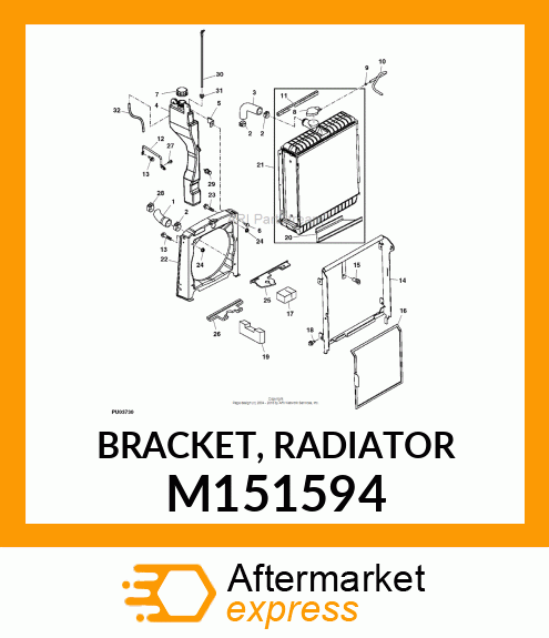 BRACKET, RADIATOR M151594