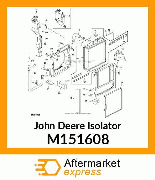 SEAL, RADIATOR AND SHROUD SUPPORT M151608