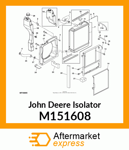 SEAL, RADIATOR AND SHROUD SUPPORT M151608