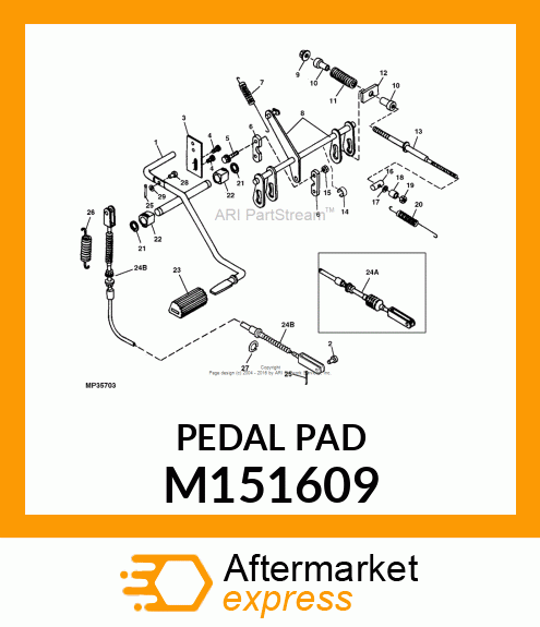 PAD, BRAKE PEDAL M151609