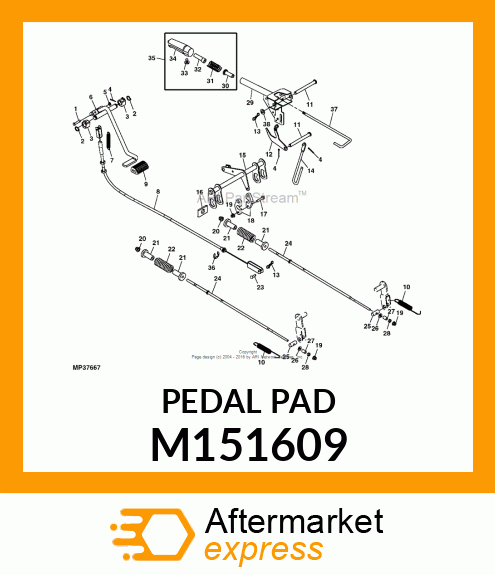 PAD, BRAKE PEDAL M151609