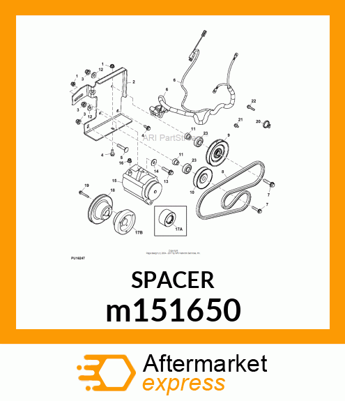 SPACER, SPACER, HI CAP ALT, 4X2 TS m151650