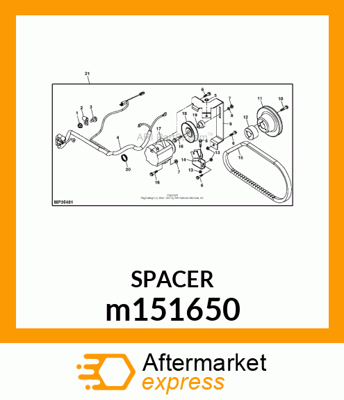 SPACER, SPACER, HI CAP ALT, 4X2 TS m151650