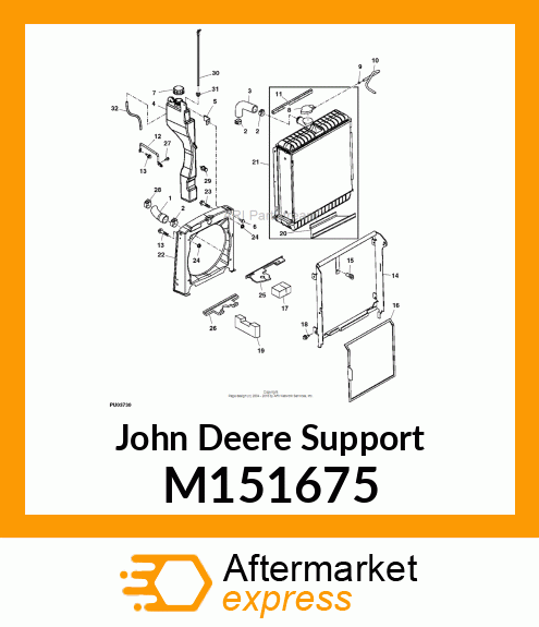 SUPPORT, UPPER RADIATOR M151675