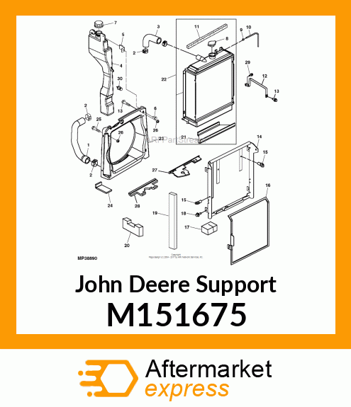 SUPPORT, UPPER RADIATOR M151675