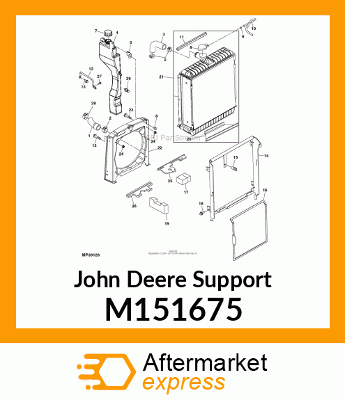 SUPPORT, UPPER RADIATOR M151675