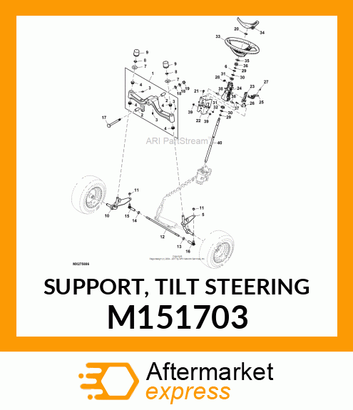 SUPPORT, TILT STEERING M151703