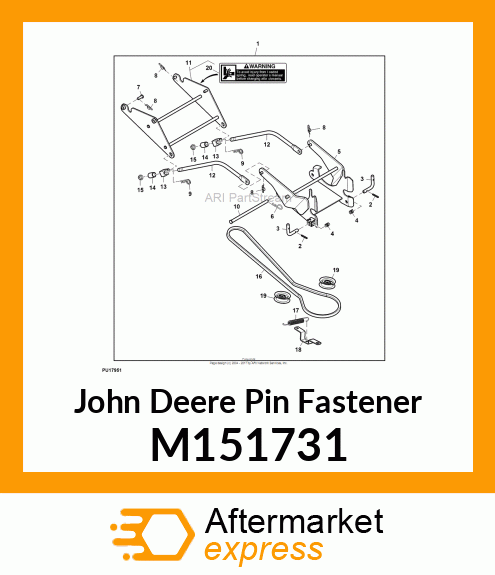 SHAFT, FRONT HITCH PIVOT (CP ATT) M151731