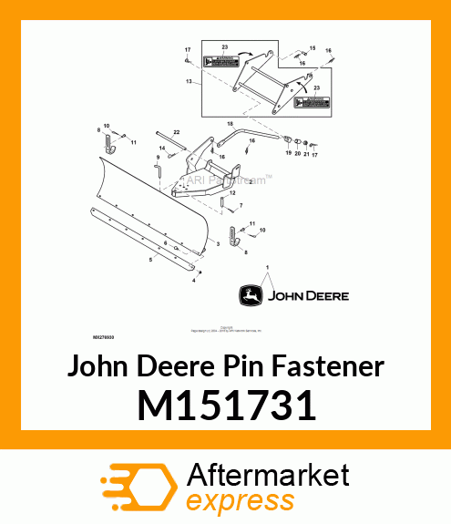 SHAFT, FRONT HITCH PIVOT (CP ATT) M151731