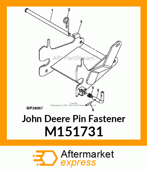 SHAFT, FRONT HITCH PIVOT (CP ATT) M151731