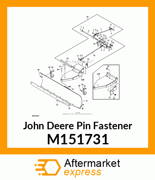 SHAFT, FRONT HITCH PIVOT (CP ATT) M151731