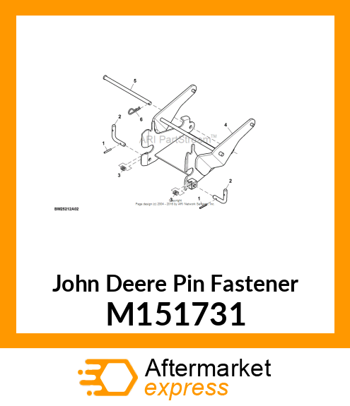 SHAFT, FRONT HITCH PIVOT (CP ATT) M151731