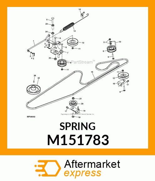 SPRING, TRACTION L M151783