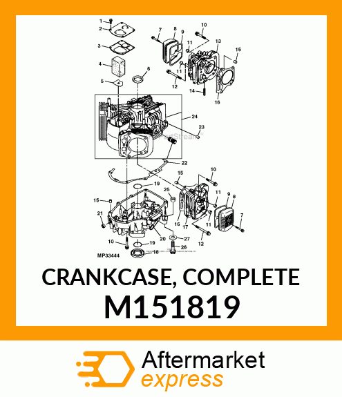 CRANKCASE, COMPLETE M151819