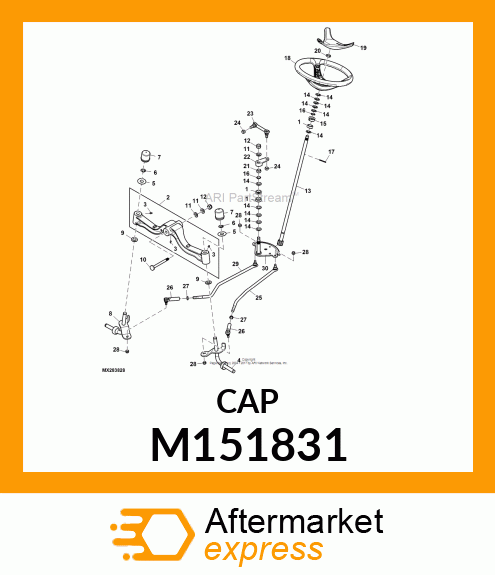 CAP, AXLE M151831