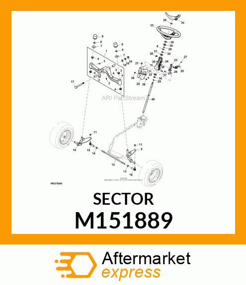 SECTOR, TILT LOCK M151889