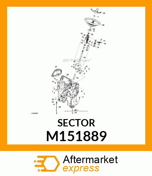 SECTOR, TILT LOCK M151889