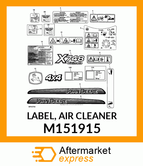 LABEL, AIR CLEANER M151915