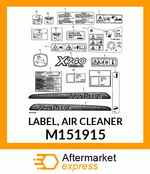 LABEL, AIR CLEANER M151915