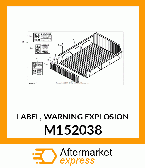 LABEL, WARNING EXPLOSION M152038