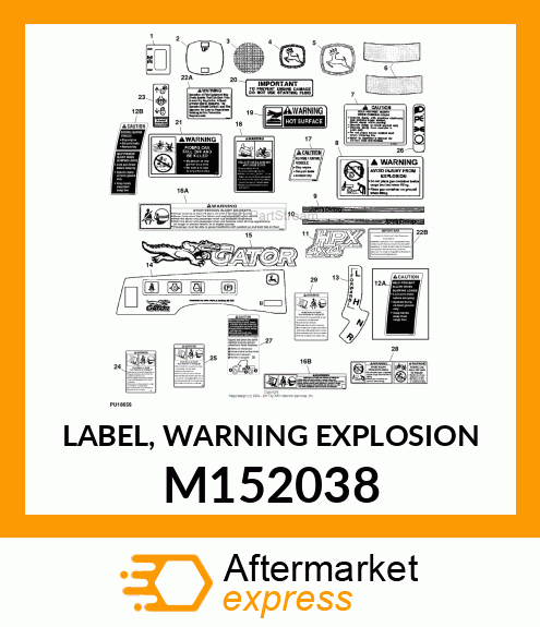 LABEL, WARNING EXPLOSION M152038