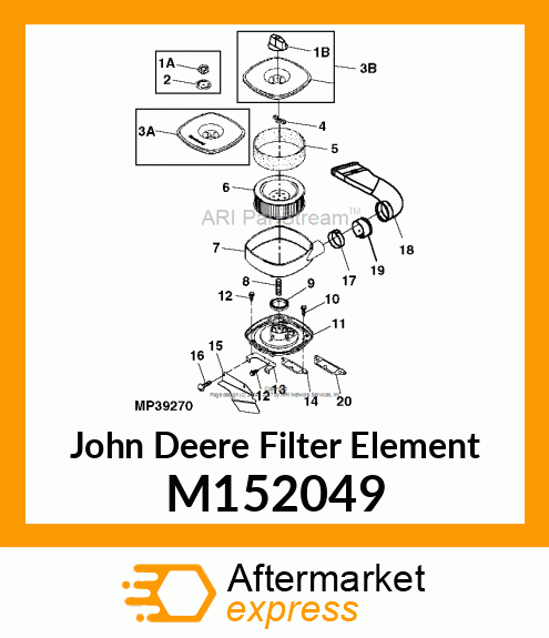 ELEMENT, AIR FILTER (INNER) M152049