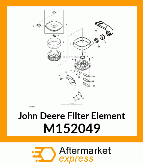 ELEMENT, AIR FILTER (INNER) M152049