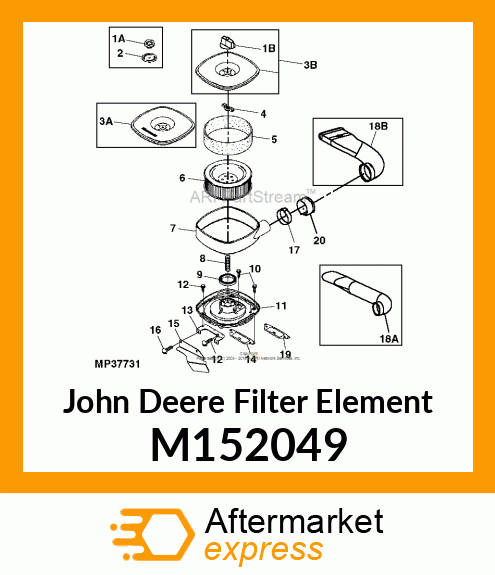 ELEMENT, AIR FILTER (INNER) M152049