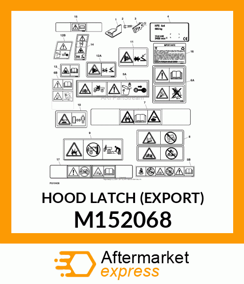 HOOD LATCH (EXPORT) M152068