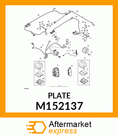 BRACKET, BRACKET, SWITCH M152137