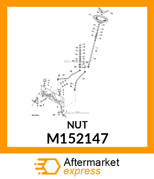 NUT, HEX M16X2 PREVAILING TORQUE M152147