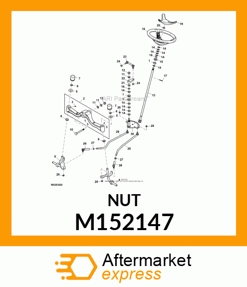 NUT, HEX M16X2 PREVAILING TORQUE M152147