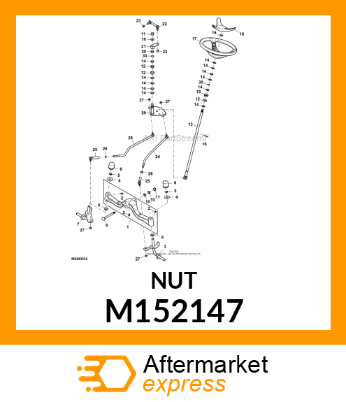 NUT, HEX M16X2 PREVAILING TORQUE M152147